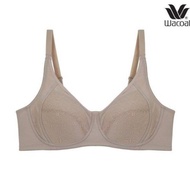 เสื้อใน Wacoal Basic Bra สีเบจ (BE) ไม่มีโครง Wireless Bra เต็มคัพ เก็บทรง 2 ตะขอ ฟองบาง รุ่น WB9M37