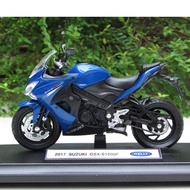 Welly 1/18 SUZUKI GSX S1000F Blue Super Bike 1:18 Diecast Motorcycle