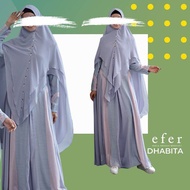 EFER- dhabita  syari gamis polos terbaru gamis plus hijab terbaru 2022 modern