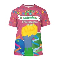 Football Jersey Brazil Football Jersey Three-Dimensional Pattern T-Shirt Printed Sportswear T-Shirt Sweat Football