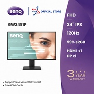 BENQ GW2491P 23.8" EYE CARE MONITOR ( 23.8" IPS FHD / 5MS / 120HZ / HD MI+DP )