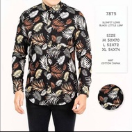 Hawai Kemeja Printing Pria Slimfit Lengan Panjang Bermotif  Terbaru - SMB