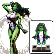 Compatible with Lego Female Hulk Figure Hulk Marvel Fulian Figure American Drama Merchandise Model Building Block Toy MVYD