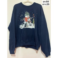 Second-Hand Snowman Screen-Printed Sweater