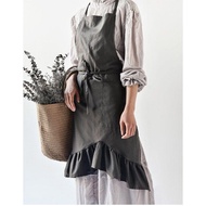 Cross-Border Cotton Linen Kitchen Literary Apron Kitchen Apron Vest Apron Cotton Linen