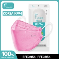 Funlala KF94 Standard Mask 4ply Individual Package 50 pcs MFDS Approved Black White For Adults Men &amp; Women Made in Korea