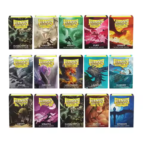 100ct Dragon Shield Dual Matte Tournament Wisdom Might Fruy Ember Wraith Snow Card Sleeves Magical P