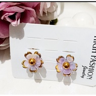 GOLD FLOWER CLIP HIJAB EARRINGS GOLD EARRING CLIP EARRING