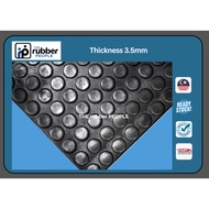 Round Stud Mat | Airport Mat | Coin Black Rubber Floor Mat | Size:3.5mm(T)x1200mm(W)