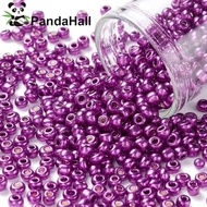 1pound 8/0 Glass Seed Beads Metallic Colours style Round Purple 8/0 3mm Hole: 1mm about 10000pcs/pou