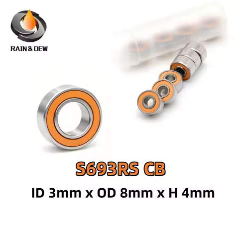 2Pcs S693 2RS CB Ceramic Bearing Fishing Reel Bearings ABEC7 LD Stainless Steel Hybrid Ball Bearing 