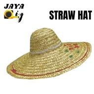 20" Grass Straw Farmer Hat Cap / Topi Rumput Jerami Petani / BIG STRAW SUN SHADE HAT / HAT FARMER ja