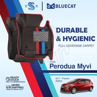 BLUECAT® 5D Carpet Malaysia Perodua Myvi (2017~Present) 5D Carpet Car Floor Mats Myvi New 1.3 G/1.3 