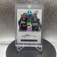 306. Basketball Card - Custom Card 2016-17 Panini Impeccable - Impeccable Jersey Numbers Autographs 