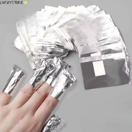 LUCKYSTORE 50/100pcs Nail Polish Wrap, Cleaning Polish Remover Nail Polish Remover Wrap,  Aluminum M