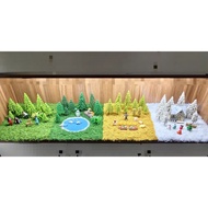 Diaroma set minature tree four seasons scenery set
