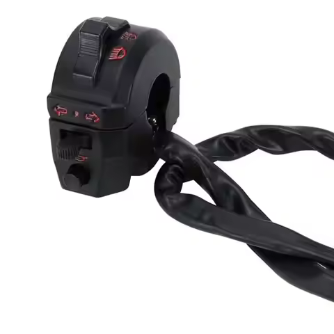 12V Universal Motorcycle Indicator Wiring Loom Harness Switch with 4x 22mm 7/8" Indicators Turn Sign