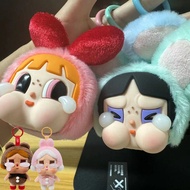 Crybaby Powerpuff Keychain Crybaby X Powerpuff Girls Vinyl Face Plush Pendant Plush Keychain