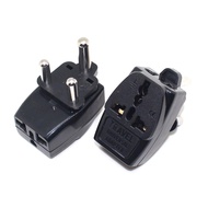 South Africa Travel Adapter Type M Large 15 amp BS 546, 2 Port Multi Outlet Black Color 1 TO 3 EU AU