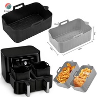 EMERAY Air Fryer Baking Tray, Rectangle Reusable Air Fryer Basket, Silicone Rectangle Basket Contain