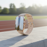 Square Smartwatch for Men and Women with Touch Dial, Music, Android iOS Fitness Tracking