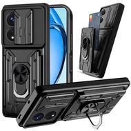 Shockproof Protector Heavy Hard Case with Metal Stand and Card Slots for OPPO A6X A6 Pro A5X A5 Pro 