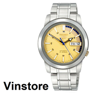 [Vinstore] Seiko 5 SNKK29 Automatic Analog Stainless Steel Yellow Dial Speed Meter Men Watch SNKK29K SNKK29K1