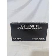 Glomed Synthetic Nitrile Examination Gloves Black 100pcs