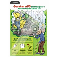 SP161 K3 Safety A1 Poster - Use PPE During Drilling, Avoid Disease in Old Scale