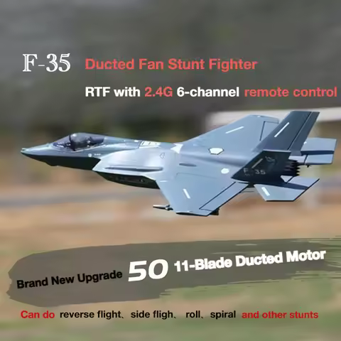 F35 V2 50mm Ducted 6CH Aircraft Aerobatic Model Fixed-Wing Jet Remote Control Fighter EPO Material R