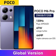 POCO M6 Pro Smartphone 12GB+512GB Helio G99 Ultra 120Hz Dual Sim 5G Cellphone AMOLED 64MP Triple Camera 5000mAh Battery with OIS 67W turbo charging phone
