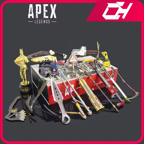 15pcs/set Apex Legends Heirloom Octane Weapon Kunai Anime Game Keychain Weapon Model Royal Katana Bo