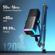 FIFINE AM8 Podcast Microphone Kit, Gaming Microphone With Stand, XLR/USB Microphone Set For Computer