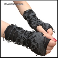 [FF] Sexy Gothic Fingerless Long Glove Funny Punk Ro Dance Mittens Clubwear Costume [TH]