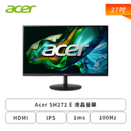【27型】Acer SH272 E 液晶螢幕 (HDMI/Type-C/IPS/1ms/100Hz/FreeSync/內建喇叭/三年保固)