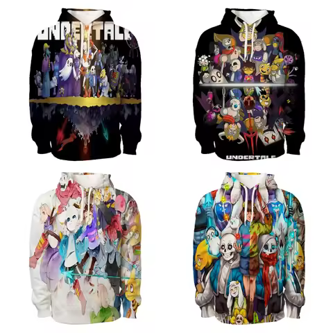 Adult 2XS-4XL Size Undertale Hoodie Fun Game Sport Clothing Cartoon Casual Pattern Hoodied Women Men