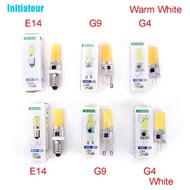 (Initiatour Dimmable G4 G9 E14 Cob Smd Led Lamp Bulb Crystal Silicone 9W