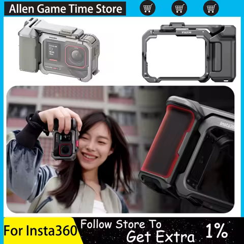 Original Insta360 Ace Pro 2/Ace Pro Xplorer Grip Kit Camera Metal Frame Case Bunlle With Lens Cap In