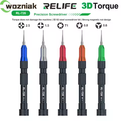 RELIFE RL-726 3D Precision Torque Screwdriver With High Precision Strong Magnetic Adsorption Bits Fo