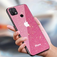 (PO267) Softcase Kaca Mewah for Oppo A15/A15s Premium Glass Case Mewah Logo iPhone - Tempered Glass Case Mewah - Softcase Mewah Logo iPhone - Softcase Kaca - Softcase Mewah Oppo A15 - Softcase Mewah Oppo A15s - Softcase Custom - Custom Case - Softcase