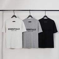 Oversized  FOG FG Men Women Tshirt Short Sleeve Black White Gray O-Neck Tag Simple Coat Summer