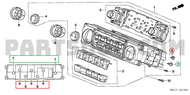 หลอดไฟแผงแอร์ Civic FD ตัวไม่มีจอ ซีวิคนางฟ้า หลอดไฟคอนโทรลแอร์ 2005-2012 Honda Civic FD แท้เบิกศูนย