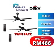 DEKA Ceiling Fan With 3 COLOUR LED Light  (Twin Pack) DR20L
