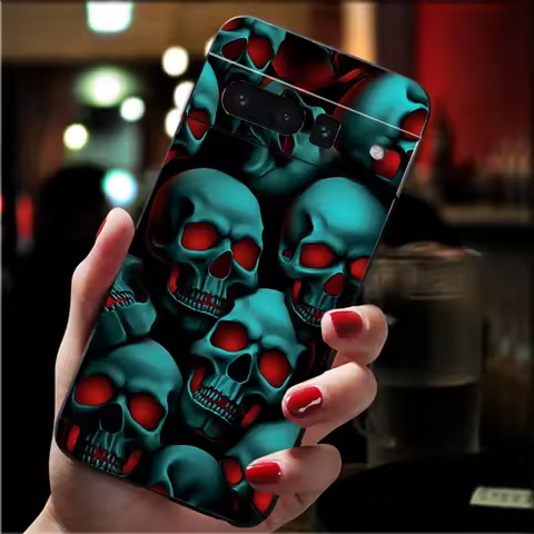 Phone Case For Google Pixel 10 9 Pro XL 9A 8 7 6 Pro Pixel 8A 7A 6A Pixel 8 7 6 5 Skull Case