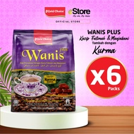 GOLD CHOICE Instant Coffee Kacip Fatimah With Dates (WANIS PLUS) - (33g X 12'S) X 6 Packs Bundle