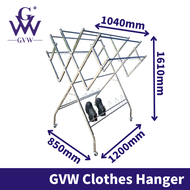 GVW SHARK Ampaian Penyidai Baju Foldable Clothes Drying Rack Stainless Steel Clothes Hanger Drying R