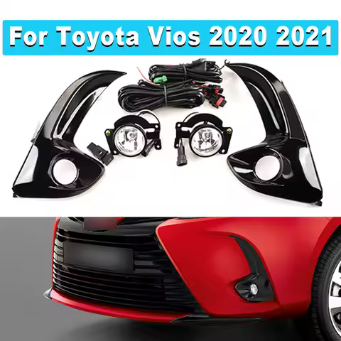 For Toyota Vios 2020 2021 Car Bumper Headlight Car Accessories Halogen Bulb 4300K Wire Of Harness ON