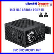 MSI A650BN PCIE5 III ATX3.1 PCIE5.1 Powersupply A650 650 650Watt 80+ Bronze MAG PSU