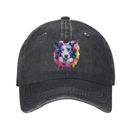 Fashion Hat Border Collie Lovers Pop Art Color Design Border Collie Dog Baseball Cap Unisex Hat One 