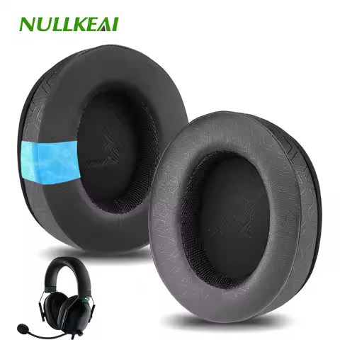 Nullkeai Replacement Ear Cushion for Razer BlackShark V2 X/Pro Kaira Pro Headphone Earpads Earmuffs 